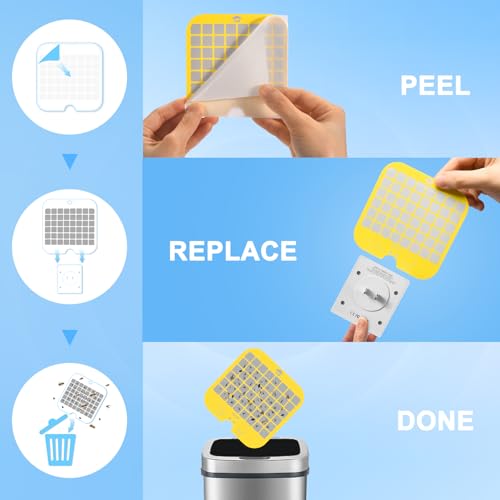 20 PCS Flying Insect Refills for Indoor Fly Light Trap, Indoor Fly Trap Plug-in Insect Trap Replacement Mosquito Sticky Glue Boards (Yellow) - color: Yellow