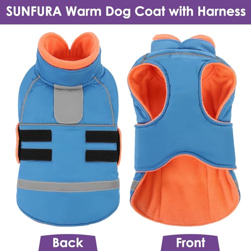 Large Dog Coat, Dog Jacket for Winter, Warm Pet Winter Coat - color: Turquoise, size: X-Large