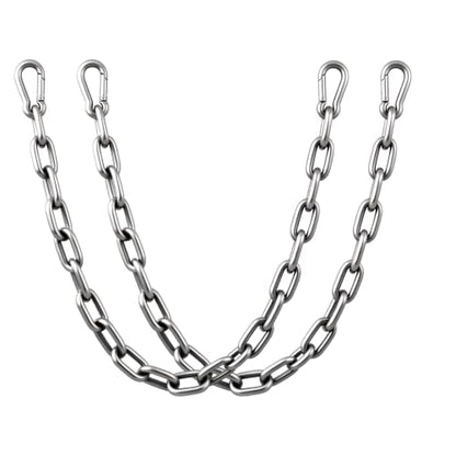 2 Pack Stainless Steel Gate Chain Lock, 5/32" x 28" Latch with Carabiners