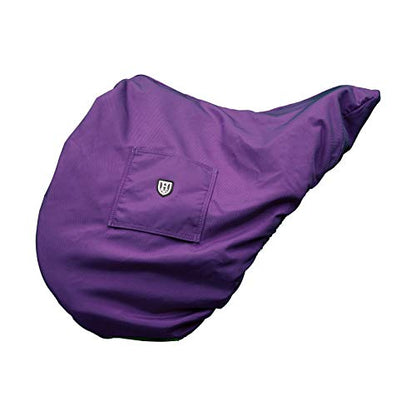 Harrison Howard Premium English Saddle Cover, Waterproof & Breathable Fleece-Lined Protective Saddle Cover - color: Regal Purple, size: GP/CC-One Size