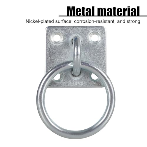 Tie Ring for Horses, Heavy Duty Hitching Rings with 4 Screws, Wall Mounted Horse Stable Supplies for Horse Barn