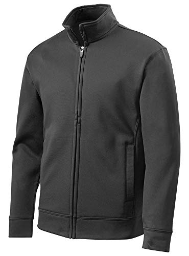 DRIEQUIP - Youth Moisture Wicking Fleece Full-Zip Jacket in Sizes XS-XL - color: Dark Smoke Grey, size: Medium