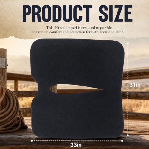 33" x 31" Felt Horse Western Saddle Pad Liner Shock Absorbing