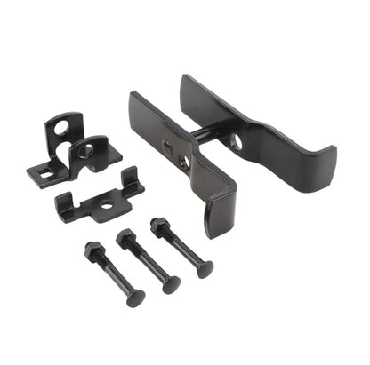 Industrial Square 2" x 2 1/2" Frame Fulcrum Strong Arm Gate Latch - Black