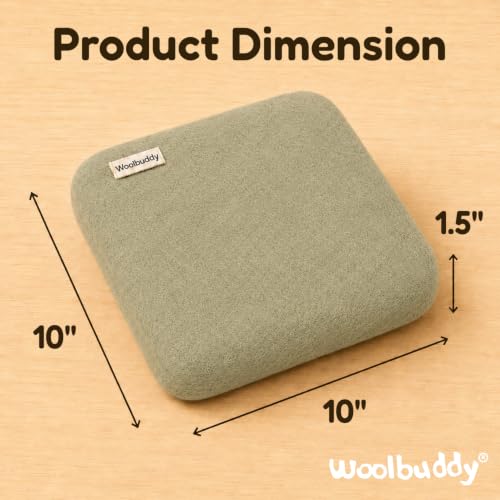Woolbuddy Needle Felting Mat 10 x 10 x 1.5 Inch (Beige), Pure Wool Felt Pad - color: Beige