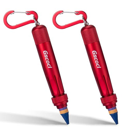 Aluminum Lumber Crayon Holder, 1/2 in Crayons, Red 2 Pack - color: Red-2
