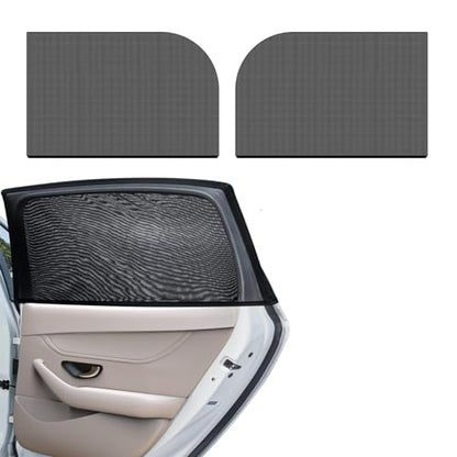 povtii 2 PCS Car Window Shades, Breathable Mesh Side Window Sun Shade Blocker for Privacy Blackout, Auto Window Screen UV Protection Cover for Baby Family Pet, Car Accessories (Rear 20.1"21.3") - color: Car Rear 20.1"×21.3"