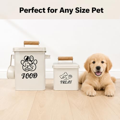 Airtight Dog Treat Container Set of 2 - color: White