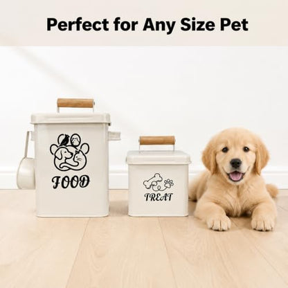 Airtight Dog Treat Container Set of 2 - color: White