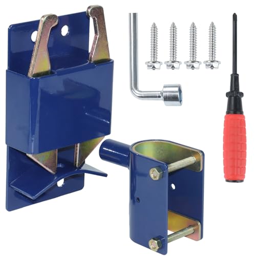 2 Way Farm Gate Latch for Gates with 1-5/8" to 2" Tubes, Blue - color: 1x S16100300