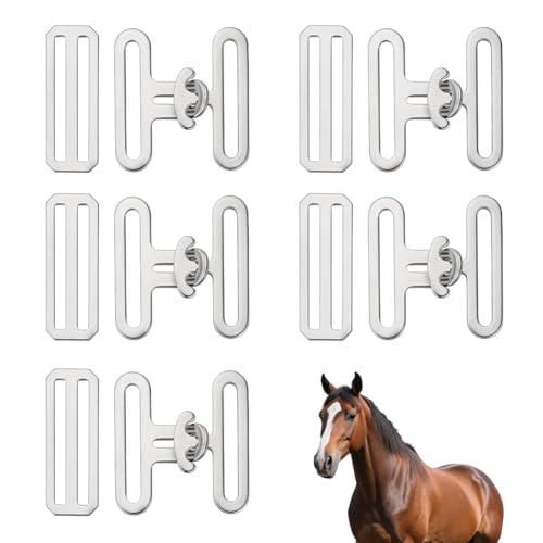 OLYCRAFT 15Pcs Horse Blanket Surcingle Buckle Replacement Kits 23.6 Inch Horse Blanket Surcingle Buckle Surcingles Strap Buckles with Metal Slide Buckles for Repair Restore Horses Blankets Attachment