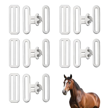OLYCRAFT 15Pcs Horse Blanket Surcingle Buckle Replacement Kits 23.6 Inch Horse Blanket Surcingle Buckle Surcingles Strap Buckles with Metal Slide Buckles for Repair Restore Horses Blankets Attachment