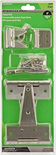 Hillman Heavy Duty Gate Hardware Kit, 6in, 3 Piece, Stainless Steel