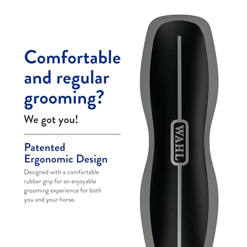 Wahl Professional Animal Equine Stiff Body Horse Brush, 858705, Black - color: Black