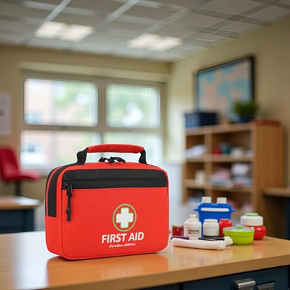 Handy Mini First Aid Kit Empty, First Aid Bag For Your Next Adventure, Emergency Kit For Home, Office, Vehicle, First Aid Supplies Organizer Bag For Travel Outing (Basic Edition)