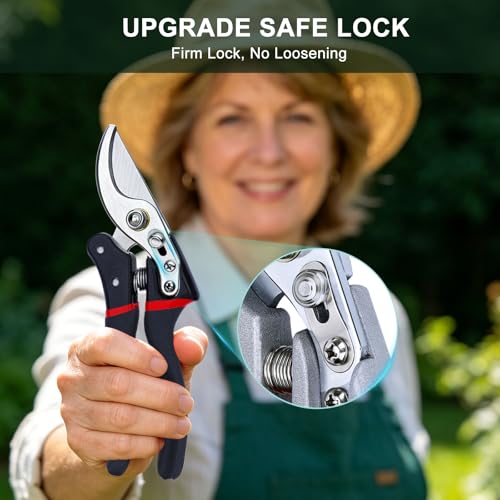 Kynup Pruning Shears for Gardening, Garden Shears Heavy Duty - style: Modern Black