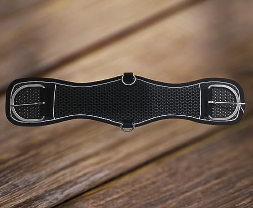 Majestic Ally Heavy Duty Mesh Cinch Girth Stainless Steal Buckles for Western Saddle - 26", 30" and 34" - size: 34 Inch