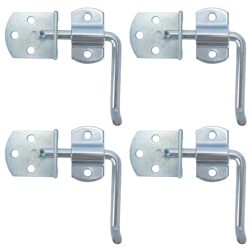 Lonffery Trailer Gate Latch | 4 Pack Stake Bed Latches, Straight Side Gate Bracket Sets for Utility Trailer, Trucks, Wood - size: 4 Pack