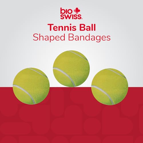 BioSwiss Bandages, Tennis Ball Shaped Self Adhesive Bandage Set, Latex Free, Sterile Wound Care, 50 Count - size: 50-Count Box, style: Tennis