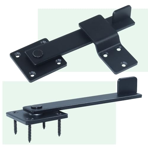 2 Pack Heavy Duty Gate Flip Latch for Outdoor Fence Wooden Gates | Barn Door Latch, Fence Flip Gate Latch for Wooden Fence, Gate Locks for Outdoor Fence, Gate Latches for Metal Gates