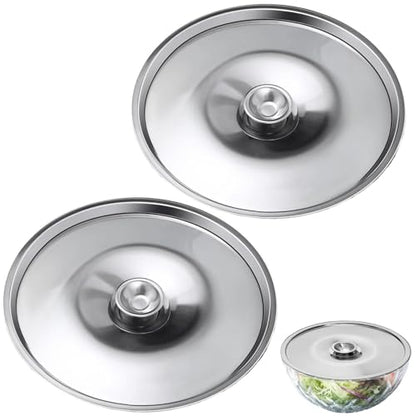 Universal Lid, Cover Bowl, Mini Pan Lid, Milk Pot Lid, 4.7Inch/12cm | 2Pcs Stainless Steel Cookware Lid Replacement Accessories for Skillets Frying Pans - size: 12CM