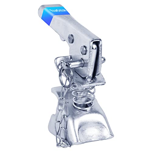 Trailer Coupler Latch 2 Inch 3500 lbs with Safety Chain | Zinc-Plated Locking Kit Designed for Boat, Camper and Utility Trailer Towing Applications - size: 2" 3,500 lbs with Chain