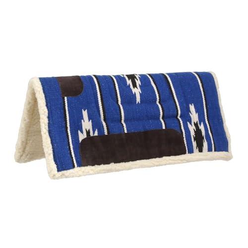 Tough 1 Tough-1 Pony Square Saddle Pad - color: Royal/black/Cream