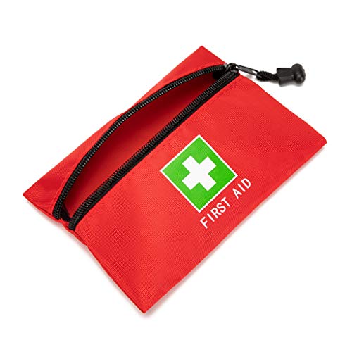 Red Emergency Pouch - Small Travel First Aid Bag for Car, Home, Office & Outdoors (8.3x5.5) - style: 8.3x5.5inch