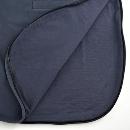 Woolino 4 Season Ultimate Baby Sleep Sack – Merino Wool Baby Sleeping Bag, Organic Cotton Outer, Temperature Regulating Wearable Blanket, All Season, 2 Months–2 Years - Indigo - color: Indigo