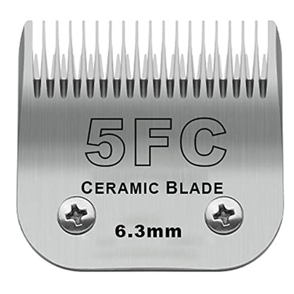 5FC Grooming Ceramic Pet Clipper Blades Compatible with Andis & Oster A5 - color: Silver, size: 5FC 6.3mm
