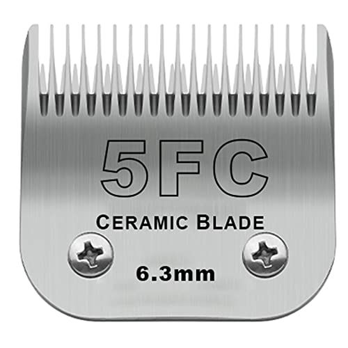 5FC Grooming Ceramic Pet Clipper Blades Compatible with Andis & Oster A5 - color: Silver, size: 5FC 6.3mm