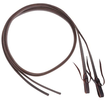 Martin Saddlery Reins Doubled Stitched Split Broke in Feel SR58LATDS - size: Light