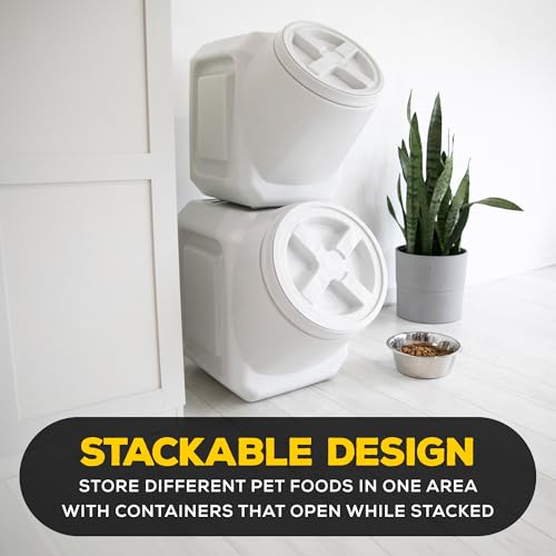 Vittles Vault Airtight Stackable Pet Food Storage Container, Up to 60lbs - size: 40 Pounds
