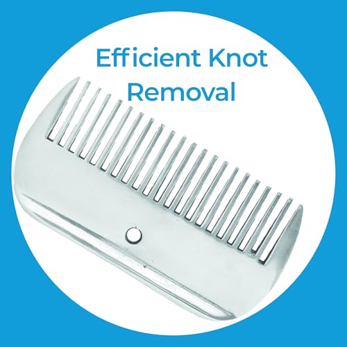 4" Mane & Tail Comb for Horses – Ergonomic Design for Gentle Detangling and Grooming – Ideal for Equine Hair Care and Maintenance (Small Gap 4") - size: Small Gap 4"