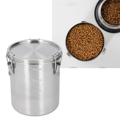 Airtight Small Pet Food Storage Container, Stainless Steel 1400ML - color: 1400ML