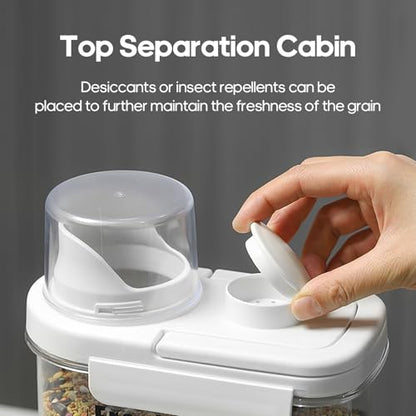 3 Qt/2.8 L Bird Seed Storage Container, Pet Food Container(2.8L, White) - color: 2.8L/White