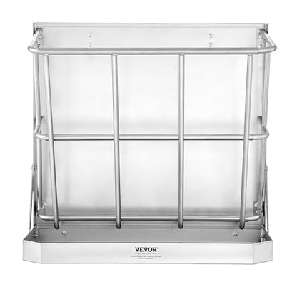 VEVOR Wall Mounted Hay Rack, 18.5 Gallon Livestock Feeder with 2.5 Gallon Feed Tray, 2 in 1 Hay and Grain Feeder, Feeds up to 5 Goats, Heavy-Duty Galvanized Steel Goat Feeders for Farm Sheep Horses - size: 21 Gal (18.5 +2.5Gal )