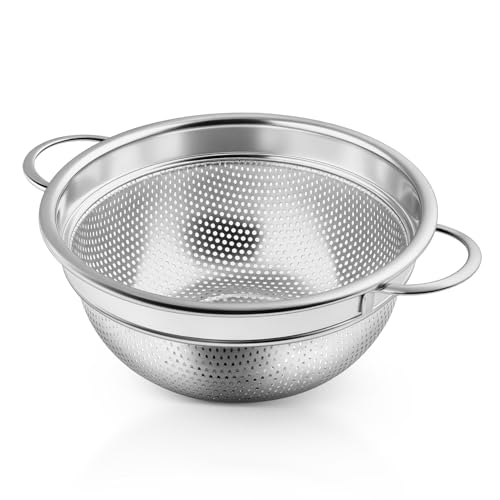 P&P CHEF 3 Quart Colander Strainer Stainless Steel Kitchen, 1PC