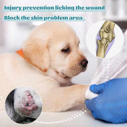 Leg Covers for Dogs' Front Leg to Stop Licking Wound Keep Clean - color: Zebra, size: XS