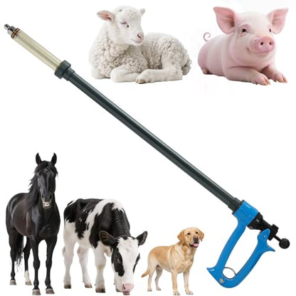 25ml Repeating Livestock Syringe Gun–Long Pole Veterinary Injector - size: 25ML