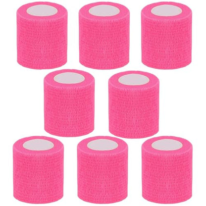 Self Adhesive Bandage Wrap,2" Pink Cohesive Bandages Vet Wrap Sport Tape - color: Pink Self Adhesive Bandage Wrap