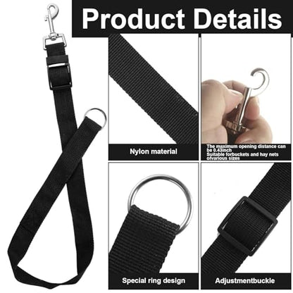 STARVAST 10 PCS Horse Bucket Straps, Sturdy Nylon Bucket Straps Adjustable Horse Trailer Ties for Water Bucket Horse, Hay Nets, Water Buckets, Horse Outdoor Feeders