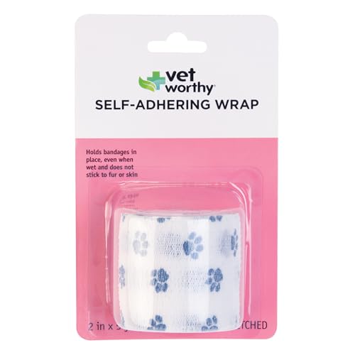 Vet Worthy Self Adhesive Bandage Wrap for Dogs - 2 inches x 5 Yards