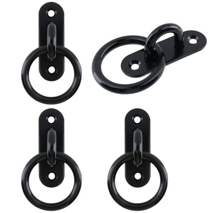 4Pcs 8mm 304 Stainless Steel Horse Tie Rings - size: 8mm