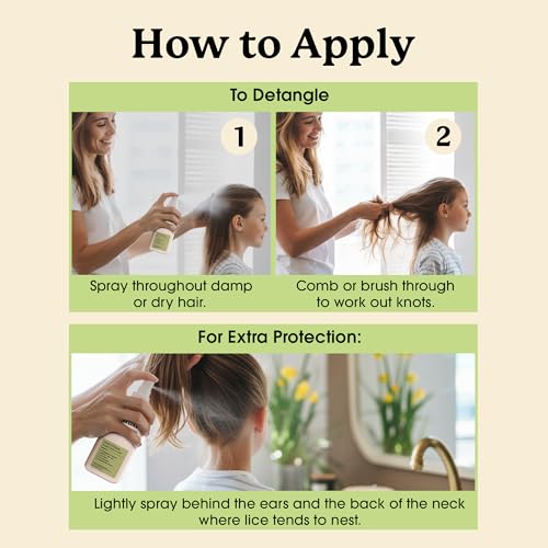 MAYDAY Daily Lice Prevention Detangler Spray 8oz, Sandalwood & Mint - style: Daily Lice - Detangler