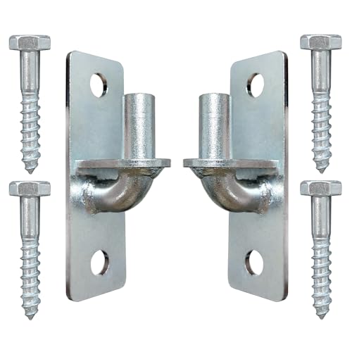 QMARK Chain Link Fence Gate Hinges, Wall Mount