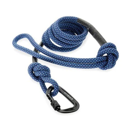 Embark Dog Leash - Heavy Duty Tough Nylon Training Lead for All Dog Breeds | Mountain Climbing Rope with Heavy Duty Locking Carabiner - Strong & Durable Nylon Pet Leash - 6 FT - Navy Blue - color: Navy Blue