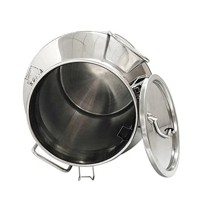 Milk Can Food Grade Stainless Steel Milk Transport Can Milk Bucket Wine Pail Bucket Milk Can Tote Jug with Sealed Lid for Milk Wine Liquid Storage Container (16 Gallon / 60 Liters) - color: 16 Gallon / 60 Liters