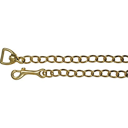 Intrepid International Brass Plated Lead Chain - 20 Inch - Strong and Reliable Equestrian Training Tool