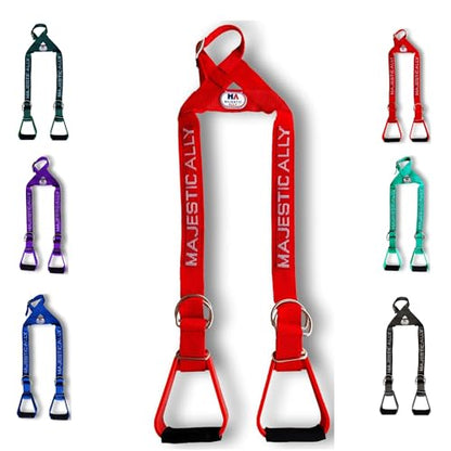 Majestic Ally Nylon Overlay Adjustable Heavy Duty Padded Youth Stirrup - color: Red